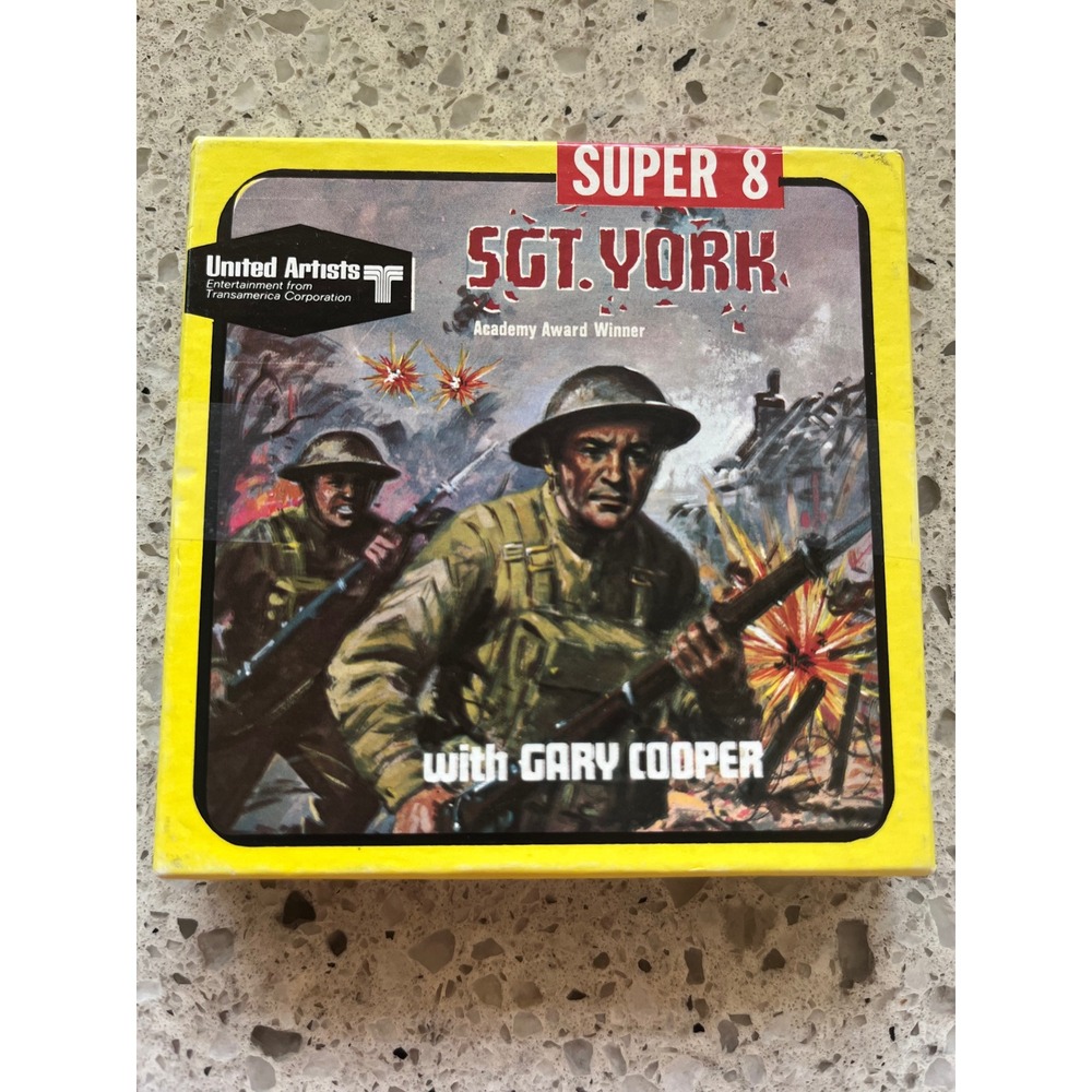 Vintage Sgt York Super 8 Film Gary Cooper United Artists Ken Films 1967 Movie